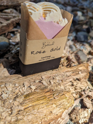 Rose Gold Lard Soap - ButteredSoapery